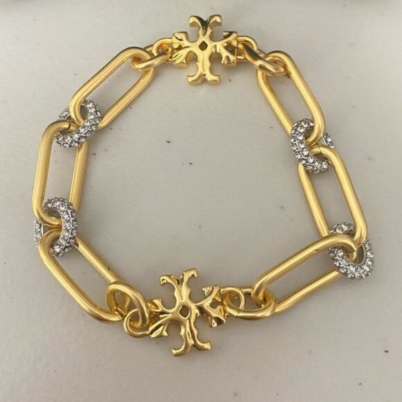 TORY BURCH•Roxanne Chain Pave Bracelet - Picture 3 of 11